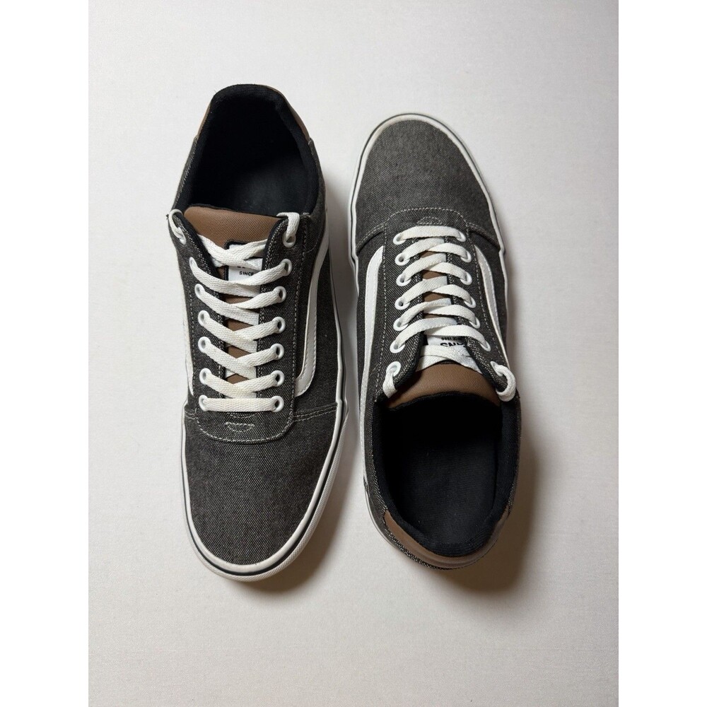 VANS Shoes Men’s Ward Skate Shoes Gray Canvas Low Top Sneakers 500714 Size 13